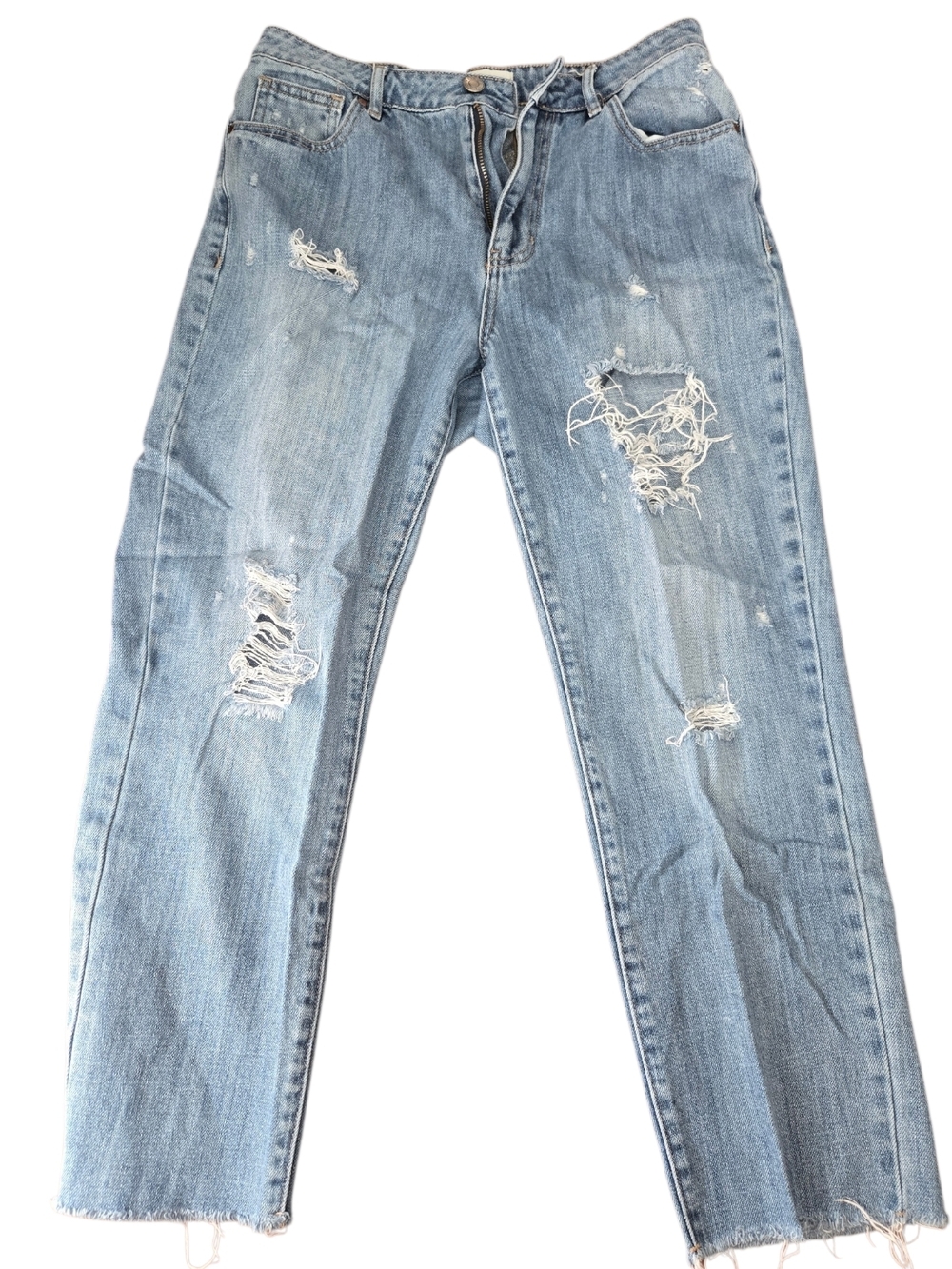 Pacsun Light Blue Distressed Mom Jean Size 26
